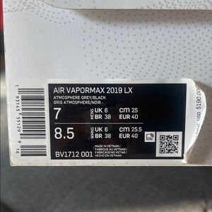 Nike Air VaporMax 2019 LX - Grey and Black